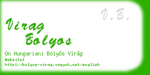virag bolyos business card